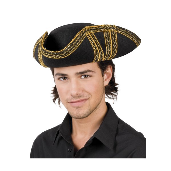 Αποκριάτικο Καπέλο Πειρατή με Χρυσές Λεπτομέρειες